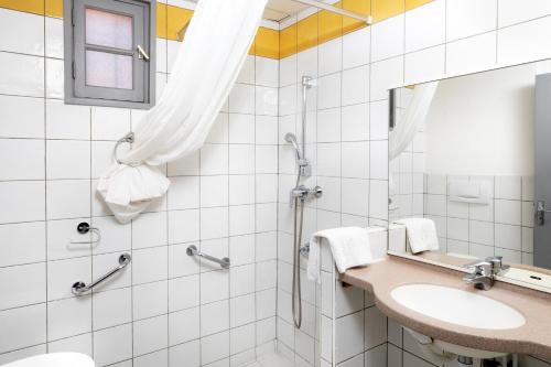 圣拉斐尔SOWELL RESIDENCES Chênes Verts的一间带水槽和淋浴的浴室