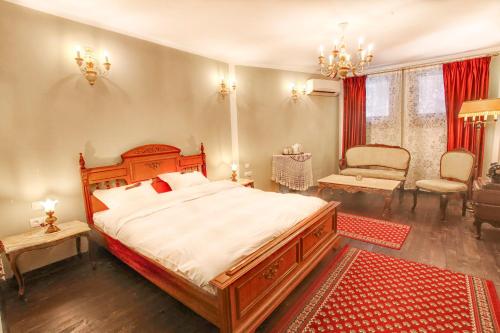 Hotel Evmolpia客房内的一张或多张床位