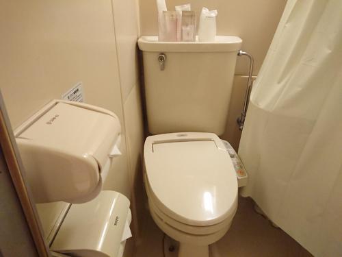 东京新宿威尔酒店的一间带卫生间和水槽的小浴室