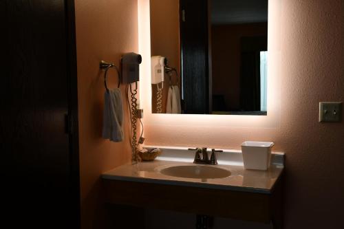 法里巴尔法里巴尔丽晶旅馆&套房酒店的一间带水槽和镜子的浴室