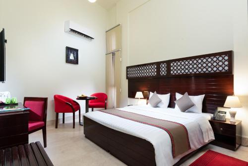 拉斯阿尔卡金兹海龟保护区酒店客房内的一张或多张床位