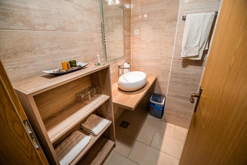 SevnicaRooms at Trimček的一间带卫生间和淋浴的小浴室