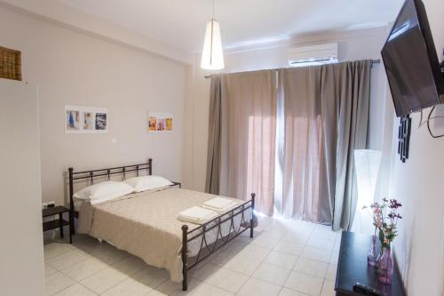 Luxurious Studio, near Athens Airport客房内的一张或多张床位