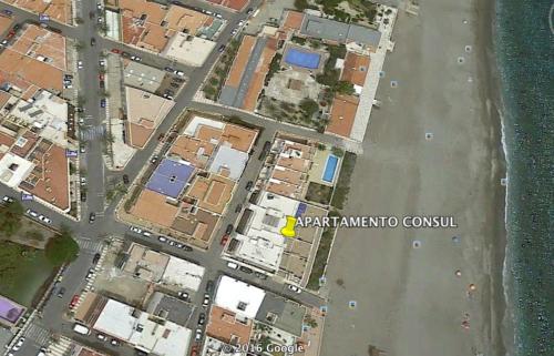 APARTAMENTOS DELAMAR CONSUL FRENTE AL MAR鸟瞰图