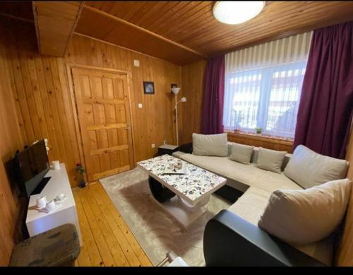 扎布利亚克Apartment Aleksić的客厅配有沙发和桌子