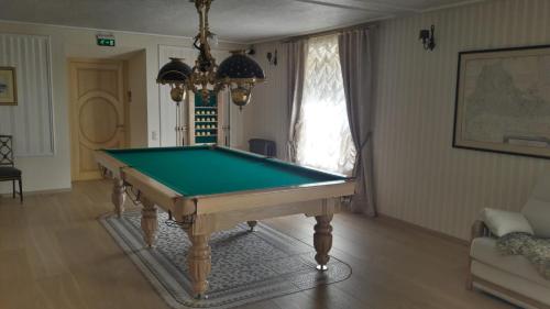 尤卡尔内斯丽露营地的客厅配有台球桌