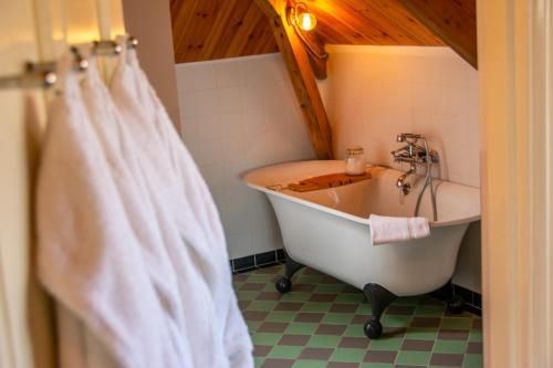 霍恩波斯特里泰斯海灵住宿加早餐酒店的带浴缸和盥洗盆的浴室