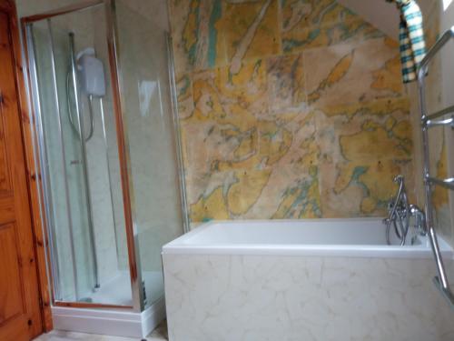 托伯莫里Strome Beag的带淋浴和浴缸的浴室