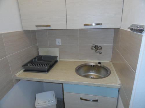 伊莱姆尼采Apartmán Sluka的一间带水槽和卫生间的小浴室