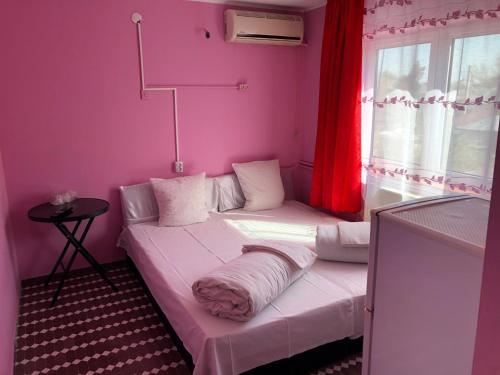 Roşiori de VedeHotel Continental的小房间设有床和窗户