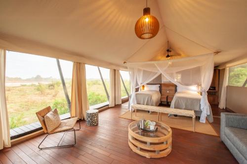 Chikunto Safari Lodge的休息区
