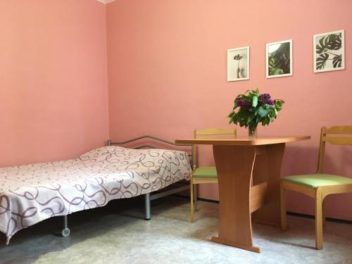 Apartment on Terskaya 12客房内的一张或多张床位