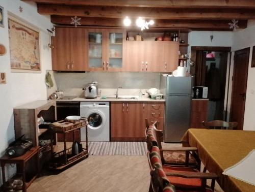 Popovi LivadiMoon Valley的厨房配有水槽和洗衣机