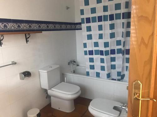 SeoaneCasa Ferreiro的浴室配有白色卫生间和淋浴。