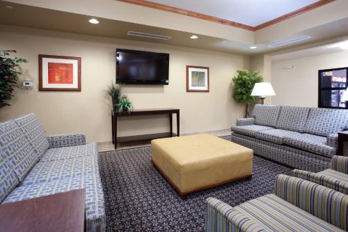 克雷格克雷格西北烛木套房酒店的带沙发和平板电视的等候室