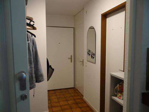 英格堡Apartment Zügstrasse 4 by Interhome的走廊上设有白色门和镜子