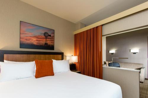 普拉诺坎布里亚套房酒店 - 弗里斯科客房内的一张或多张床位