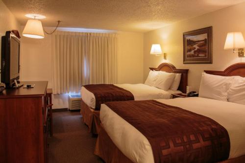 西德尼里奇兰套房酒店的酒店客房设有两张床和一台平面电视。