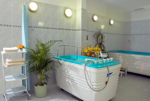 卡罗维发利中央国际酒店的带浴缸的浴室