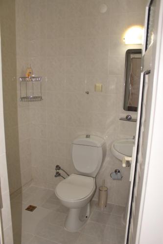 帕塔拉Patara Caretta Hotel的一间带卫生间和水槽的浴室
