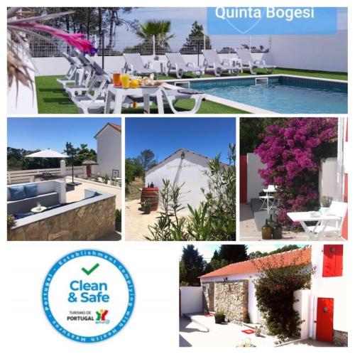 菲盖拉-达福什Quinta Bogesi的游泳池和水疗中心的照片拼凑而成