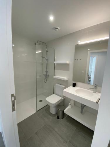 洛斯·亚诺斯·德·阿里丹Flying La Palma - Sostenible的浴室配有卫生间、盥洗盆和淋浴。