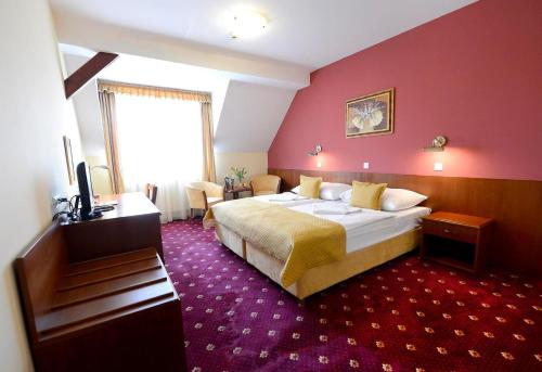 佩济诺克泰丽亚酒店的酒店客房,配有床和电视