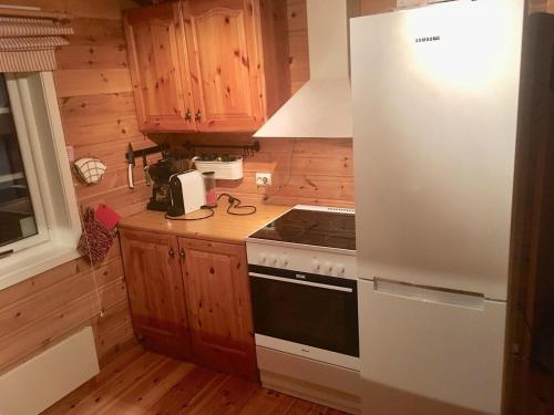 RaulandRauland的厨房配有炉灶和冰箱。