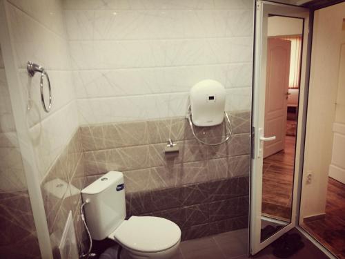 特里亚夫纳Petrov Apartment的一间带卫生间和淋浴的浴室