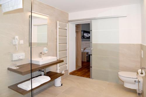 盖伊瑞汀布里克兰德酒店的一间带水槽和卫生间的浴室