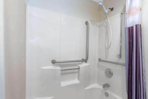 奥兰多拉群塔奥兰多南部酒店&套房的带淋浴和浴帘的浴室