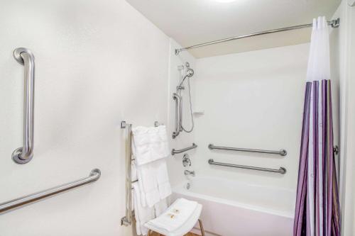 丹伯里丹伯里拉金塔旅馆及套房酒店的带淋浴和卫生间的浴室