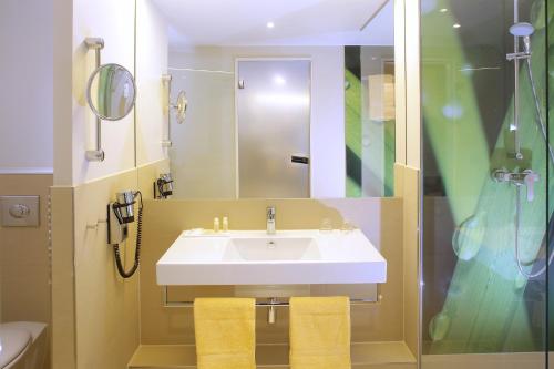 卡塞尔前汽车旅馆酒店 - 高级汽车旅馆公园的一间带水槽和淋浴的浴室