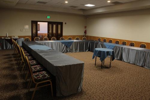 奇瓦瓦奇瓦瓦智选假日酒店的会议室,配有桌椅