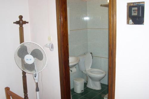 PantokratorasArt House的一间带风扇和卫生间的浴室