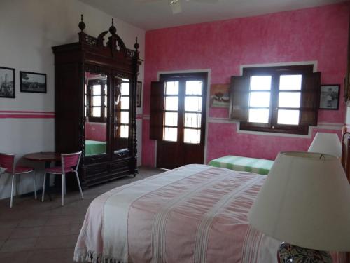 Hacienda Santa Clara, Morelos, Tenango, Jantetelco客房内的一张或多张床位