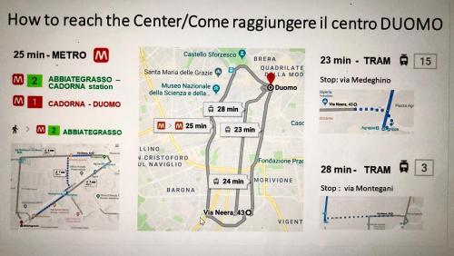 米兰Stepandgo Milano Navigli的如何到达中心地图