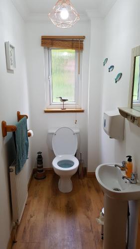 因弗雷里The Curling Pond, Dalmally Road, Inveraray的一间带卫生间和水槽的浴室