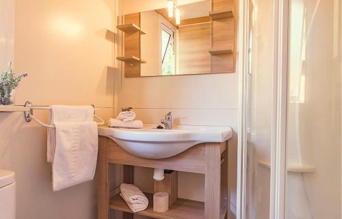 艾姆布里亚布拉瓦Rubina Resort的一间带水槽和淋浴的浴室