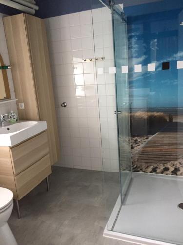 Suite „Friesland“ - wunderschönes Apartment in Fachwerkhaus的一间浴室