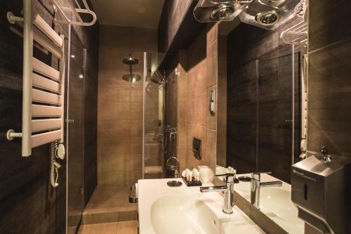 弗沃茨瓦韦克波托菲诺酒店的一间带水槽和淋浴的浴室