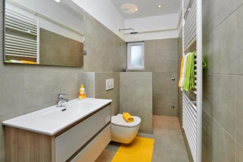 班约勒Apartments Dracice 1019的一间带水槽和卫生间的浴室