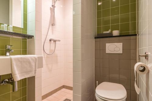 赫劳欧斯特古酒店的一间带卫生间和淋浴的浴室
