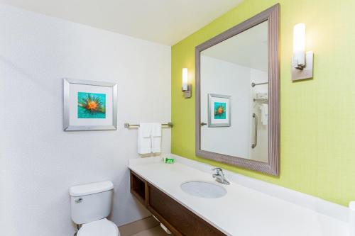 沃尔顿堡滩沃尔顿堡滩假日酒店的一间带水槽和镜子的浴室