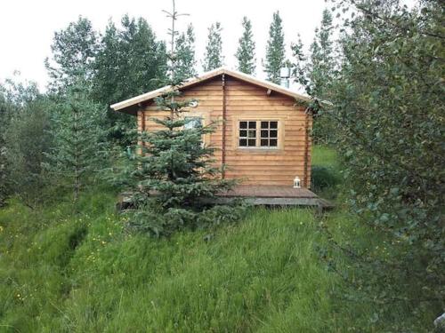弗吕济Arngrimslundur log cabin - cabin 3的田野中间的小木屋