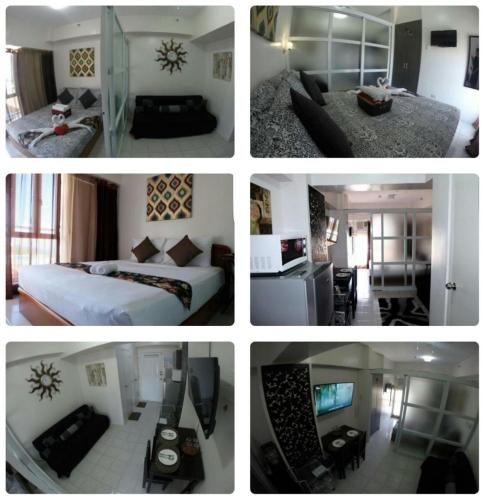 大雅台Cityland Tagaytay Prime AMAZING 1 HOMES的一张酒店房间四张照片的拼贴图