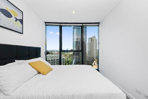 Brisbane Skytower by CLLIX客房内的一张或多张床位