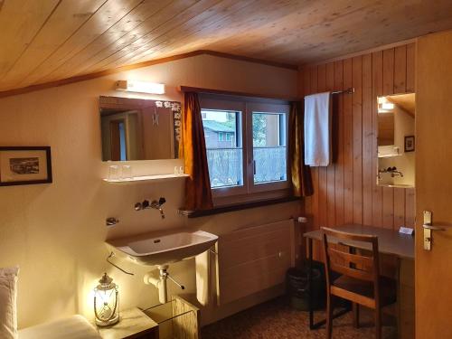 芙露姆赛山贝格海姆餐厅酒店的一间带水槽和窗户的浴室