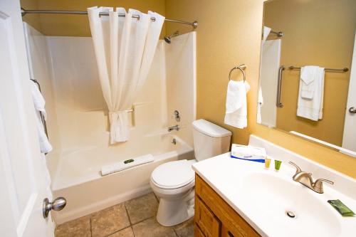 布兰森联排别墅度假村的浴室配有白色卫生间和盥洗盆。