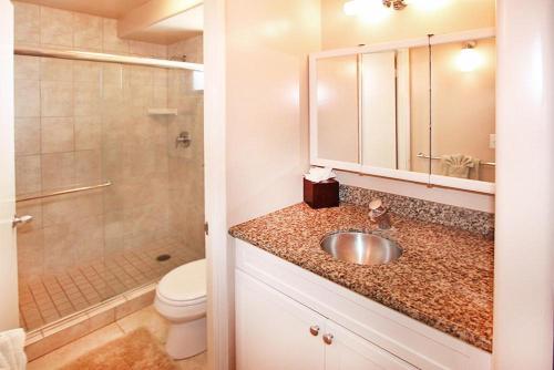 基黑Kealia Resort 203的一间带水槽、卫生间和淋浴的浴室